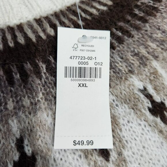 Old Navy Women 2XL Cream Aztec Western Wool Blend Pullover Sweater NWT - Picture 6 of 12